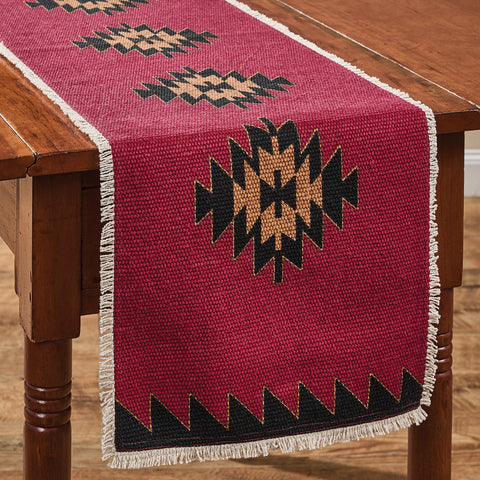 BLACK BEAR RED DAWN TABLE RUNNER 13" X 54"