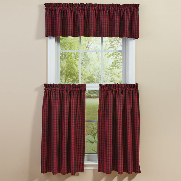 BLACK BEAR RED DAWN VALANCE 72" X 14"