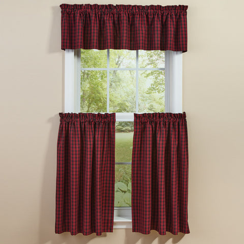 BLACK BEAR RED DAWN VALANCE 72" X 14"