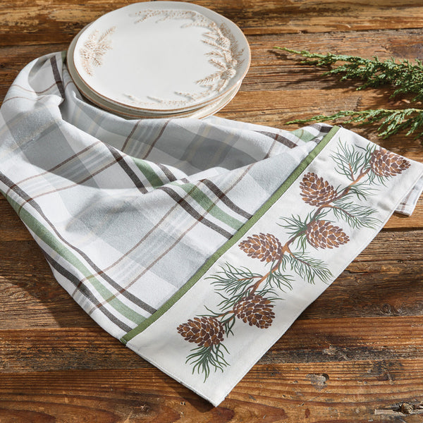 Ponderosa Pine Bordered Dishtowel – Set of 2