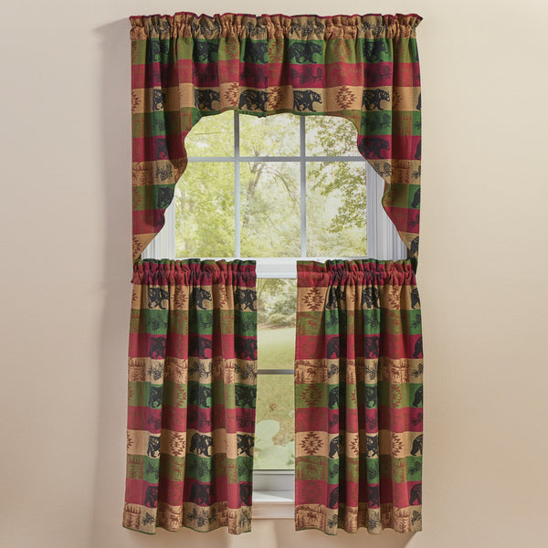 Pinecones And Trees Jacquard Tiers 36" L