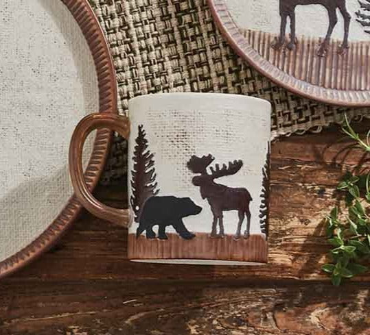 The Wilderness Trail Mugs bring a charming touch of the wilderness to your kitchen and add a rustic feel! Complete the look with the coordinating Wilderness Trail Placemats and Wilderness Trail Napkins!