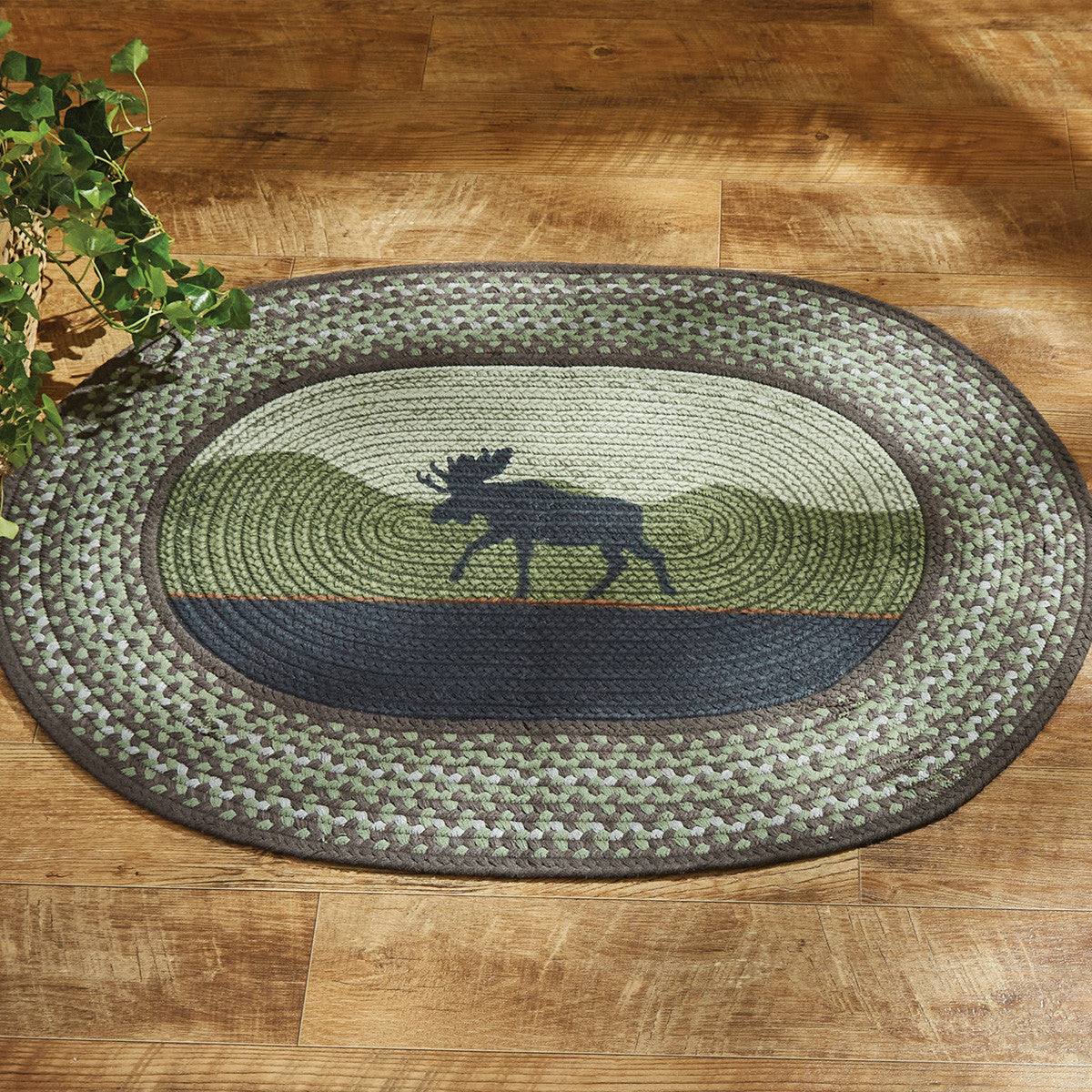 Moose Braided Rug 32X42 (set of 2) - Allysons Place