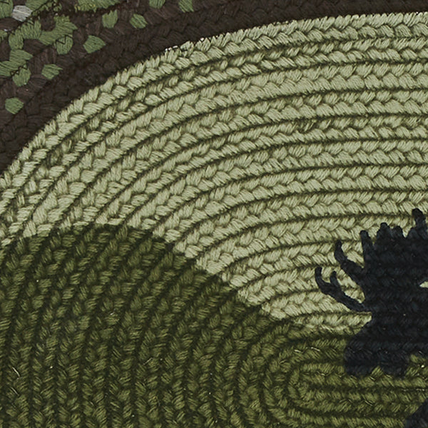 Moose Braided Rug 32X42