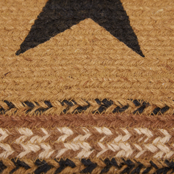 Kettle Grove Jute Rug Oval Stencil Stars 20x30