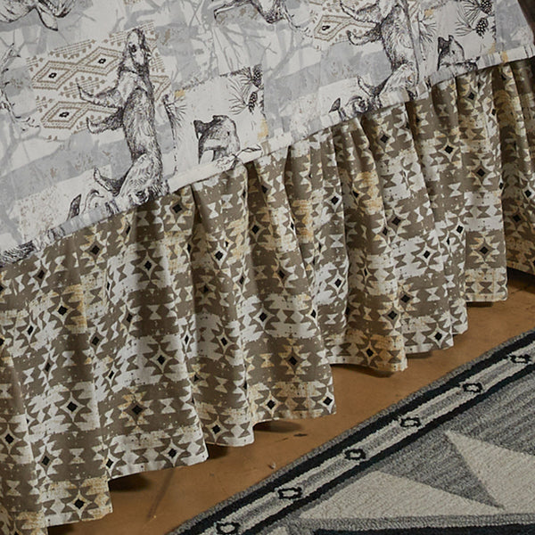 Dress up your bed with the elegant Wild and Beautiful Queen Bed Skirt! Featuring white and dainty black animal drawings, the pattern is perfect for your woodland bedroom! Pair with the Wild and Beautiful Queen Bedspread!