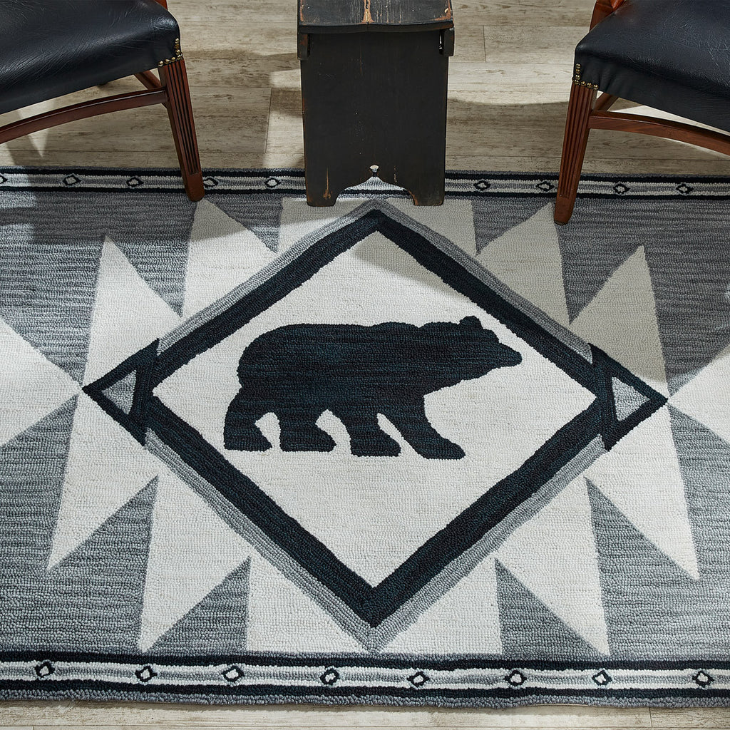 Tribal Hooked Rug 4X6 - Allyson's Place | Primitive Home Décor