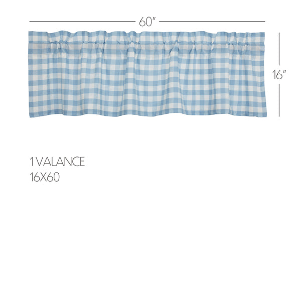 Annie Buffalo Blue Check Valance 16x60