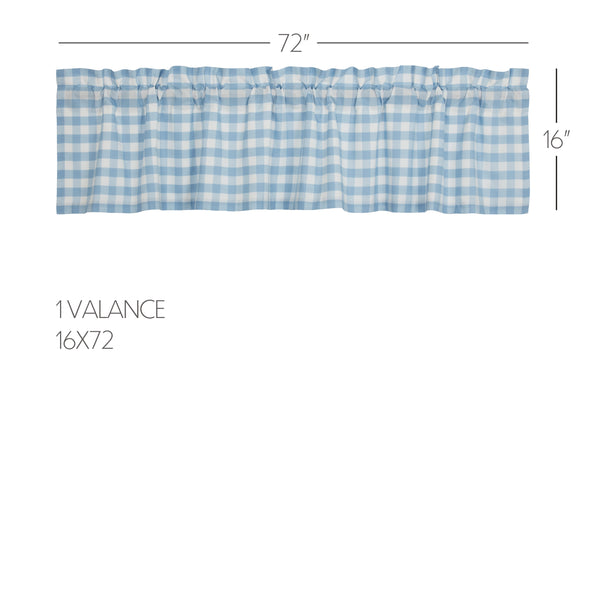 Annie Buffalo Blue Check Valance 16x72