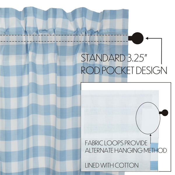 Annie Buffalo Blue Check Valance 16x72