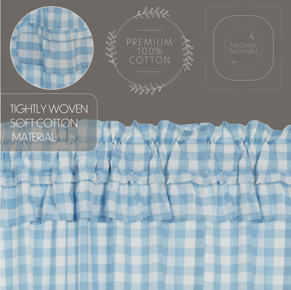 Annie Buffalo Blue Check Ruffled Tier Set of 2 L36xW36 - OPEN PACKAGE - CLEARANCE