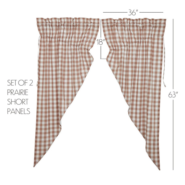 Annie Buffalo Portabella Prairie Short Panels 63x36x18 | Country Curtains