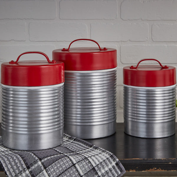 Add a charming rustic touch to your kitchen with the Vintage Thermos Canisters! Pair with the Vintage Thermos spaghetti keeper, salt & pepper shakers, bread box, mugs, and paper towel holder for a complete look!