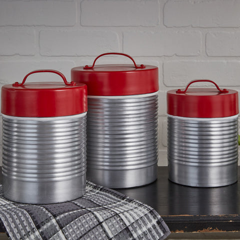 Add a charming rustic touch to your kitchen with the Vintage Thermos Canisters! Pair with the Vintage Thermos spaghetti keeper, salt & pepper shakers, bread box, mugs, and paper towel holder for a complete look!