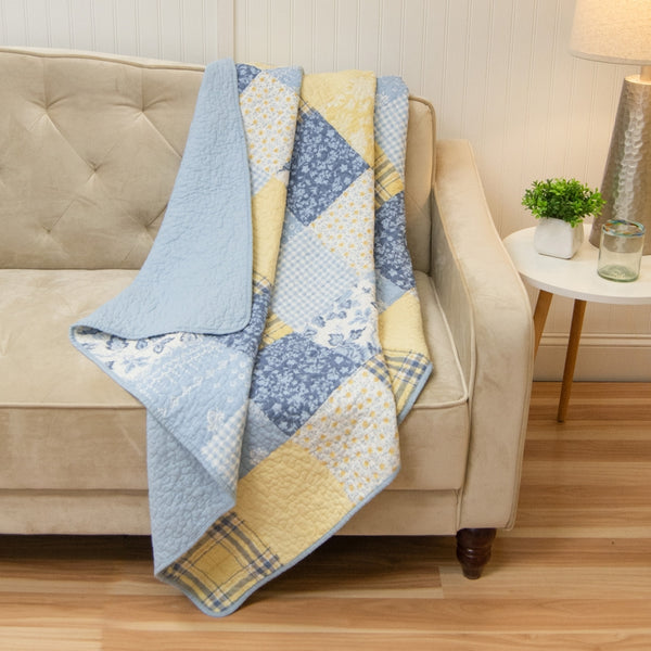Spring Flowers Quilted Throw - Donna Sharp