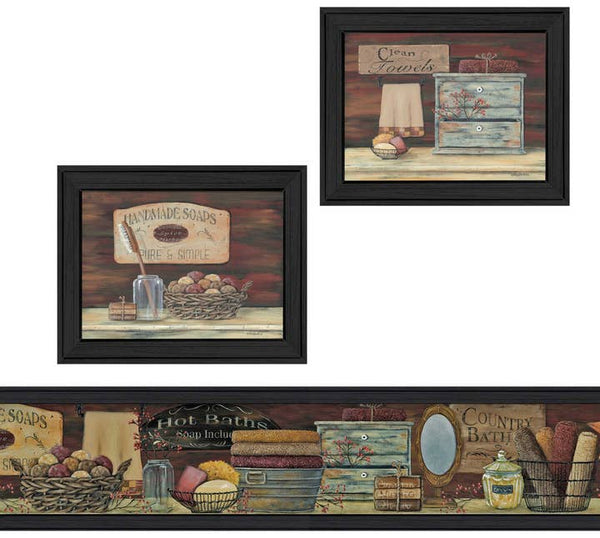 "Country Bath Ii Collection By Pam Britton, Black Frame