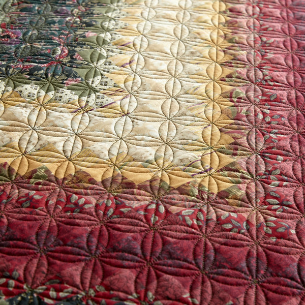 Spice Postage Stamp Quilted Bedding