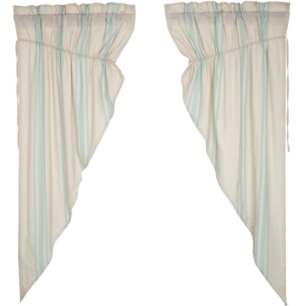 Grain Sack Aqua Prairie Short Panel Set of 2 63x36x18