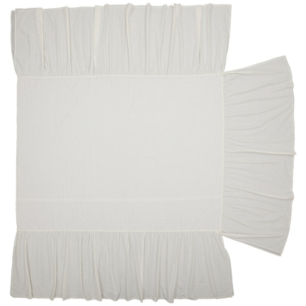 Elizabeth Ruffled Twin Bedspread 76Lx39W+27