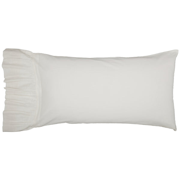 Elizabeth Ruffled King Sham Set of 2 37Lx21W+8