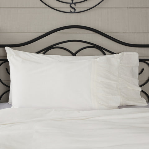 Elizabeth Ruffled Standard Sham Set of 2 27Lx21W+8