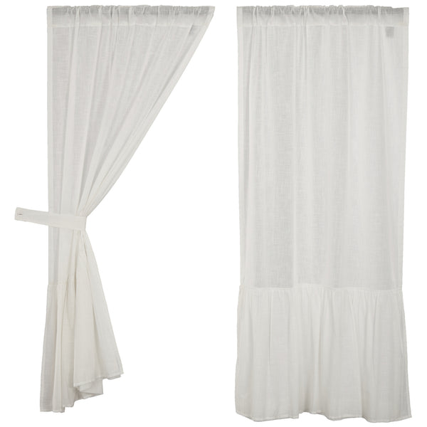 Elizabeth Ruffled Short Panel Set of 2 63Lx36W