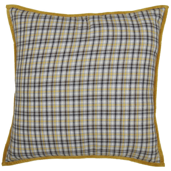Morning Meadow Plaid Fabric Euro Sham 26Lx26W