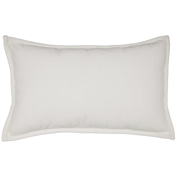 Morning Meadow White Velvet Pillow Cover 20Lx12W
