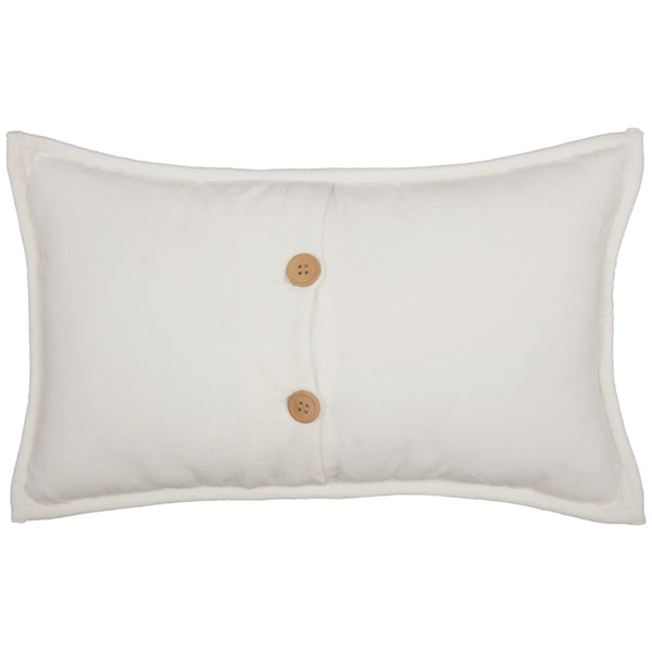 Morning Meadow White Velvet Pillow Cover 20Lx12W