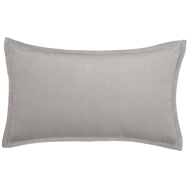 Morning Meadow Gray Velvet Pillow Cover 20Lx12W