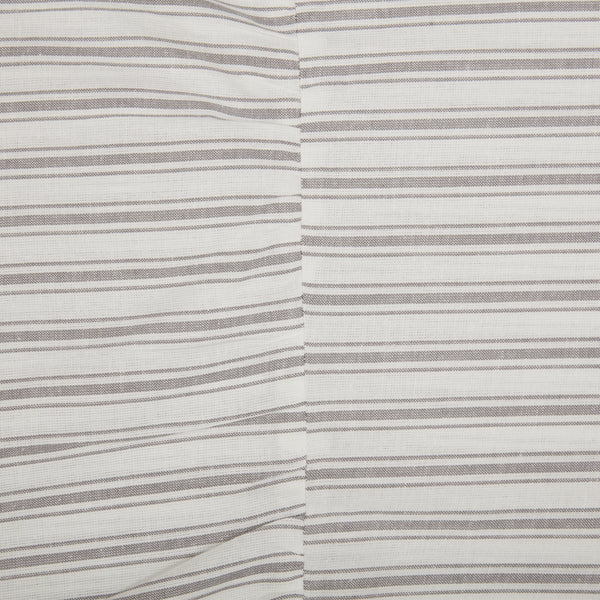 Timeless Ticking Gray Ruffled King Sham Set of 2 37Lx21W+8