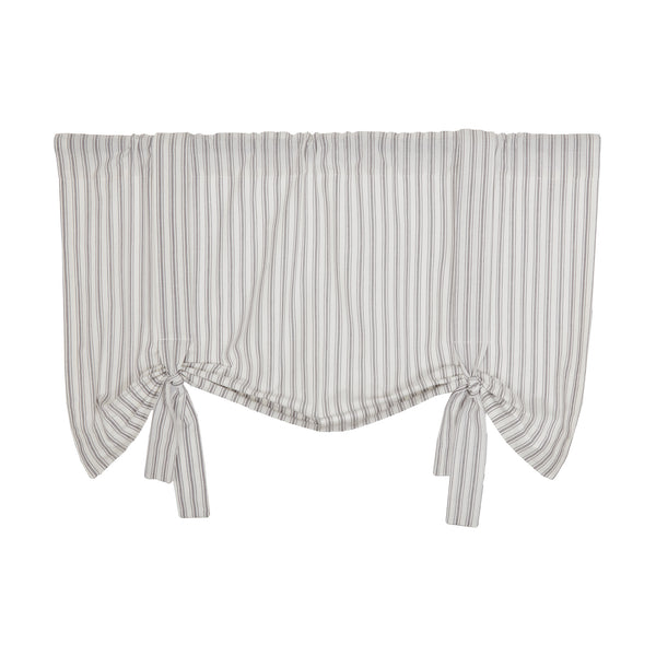 Timeless Ticking Gray Roman Valance 24Lx40W