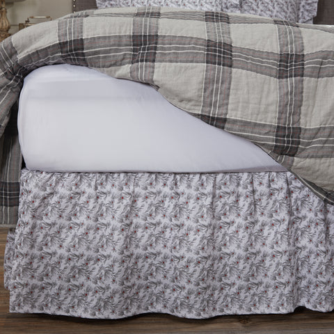 Twilight Floral King Bed Skirt 80Lx78Wx16