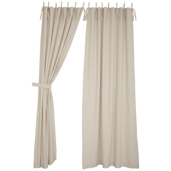 Market Place Natural Tie Top Panel Set of 2 96Lx50W