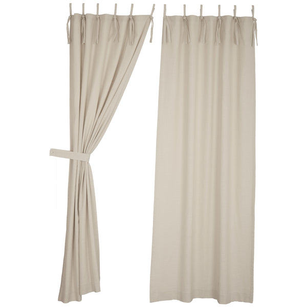 Market Place Natural Tie Top Panel Set of 2 84Lx40W