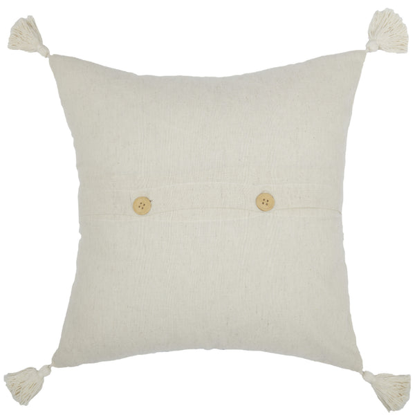 Flax and Lace Pillow Cover 20Lx20W