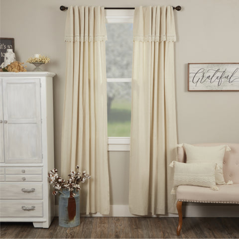 Flax and Lace Panel Set of 2 96Lx50W