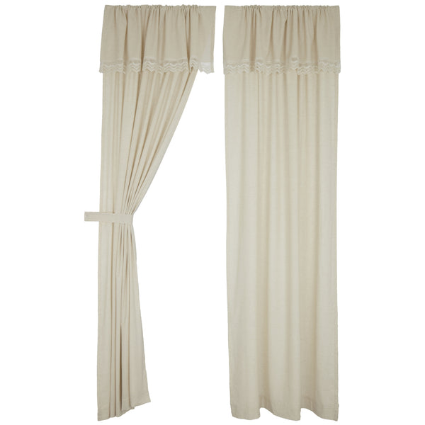 Flax and Lace Panel Set of 2 96Lx50W