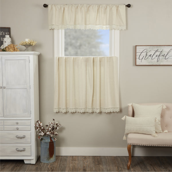 Flax and Lace Valance 16Lx72W