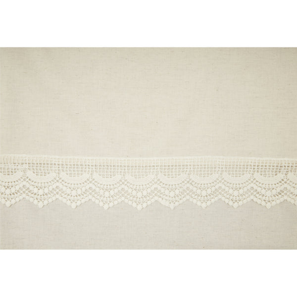 Flax and Lace Shower Curtain 72Lx72W