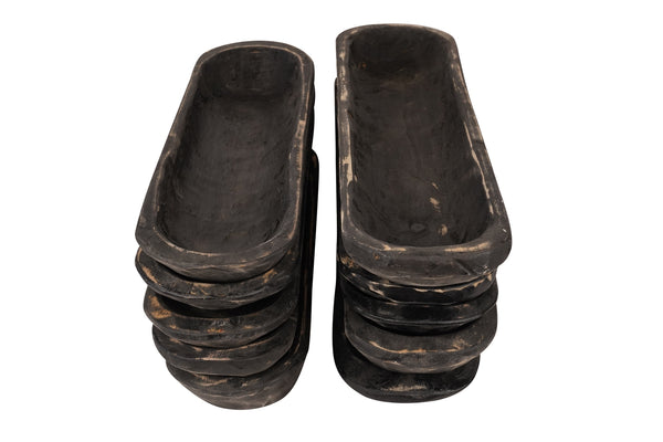 Black Baguette – Small Hand-Carved Bread Bowl