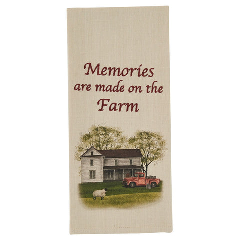 Memories On Farm Dishtowel