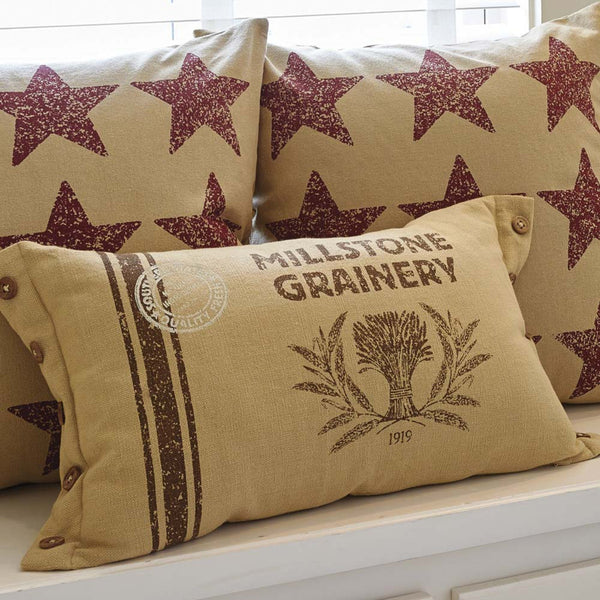 <p>Millstone Grainery Pillow</p> <ul> <li><span data-mce-fragment="1">Colors: Sand &amp; Walnut</span></li> </ul>