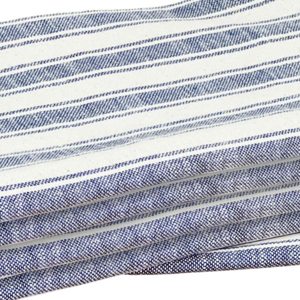 Market Place Blue Ticking Stripe Fabric 3yds #1 110 Width