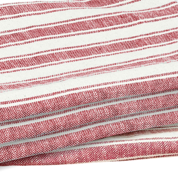 Market Place Red Ticking Stripe Fabric 1yd #1 110 Width