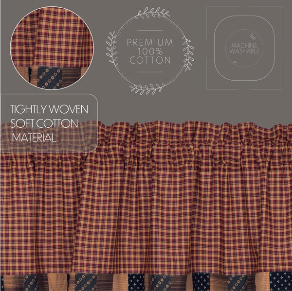 Patriotic Patch Block Border Valance 72 in.