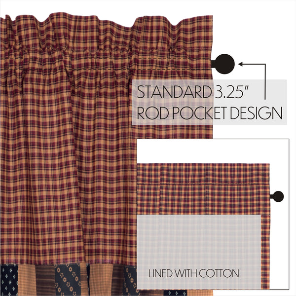 Patriotic Patch Block Border Valance 72 in.