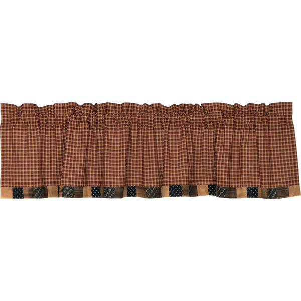 Patriotic Patch Block Border Valance 72 in.