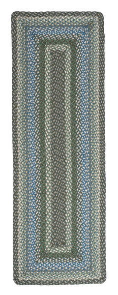 RC-419 Sage/Ivory/Settlers Blue Oblong Braided Rug 2'x6'