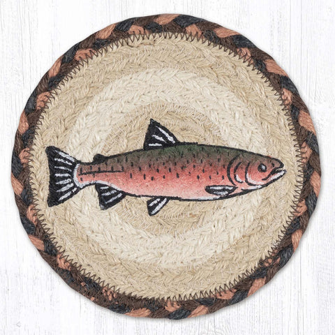 LC-10 Pink Salmon Round Large Coaster 7"x7"